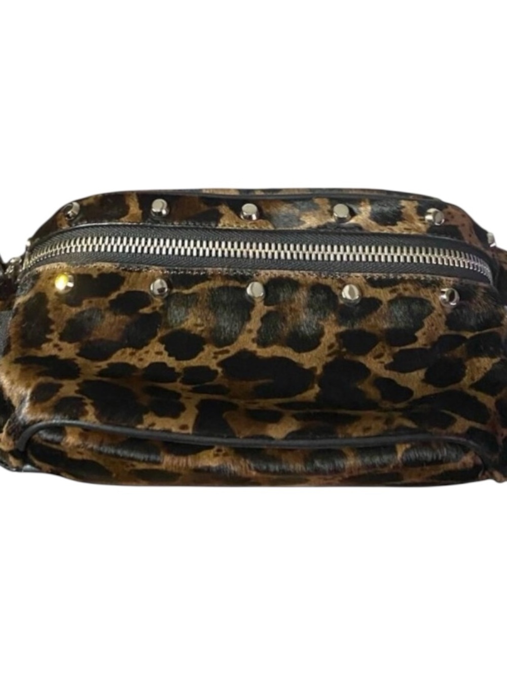All Saints NWOT Sid Kim Belt Bag Studded Leopard Print Women’s Crossbody Bag -